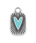 AQUA Alloy Heart Pendant 13x26mm – Jewellery Making Charm Alloy Heart Pendant 13x26mm – Jewellery Making Charm