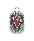 CHERRY RED Alloy Heart Pendant 13x26mm – Jewellery Making Charm Alloy Heart Pendant 13x26mm – Jewellery Making Charm