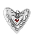 RED Alloy Heart Pendant 24x23mm – Jewellery Making Charm Alloy Heart Pendant 24x23mm – Jewellery Making Charm