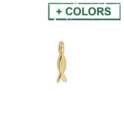 Alloy Motif mini fish pendant 12x3mm Alloy Motif mini fish pendant 12x3mm