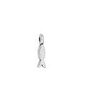 SILVER ANTIQUE Alloy Motif mini fish pendant 12x3mm Alloy Motif mini fish pendant 12x3mm