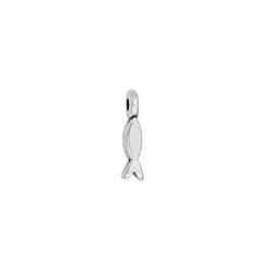 SILVER ANTIQUE Alloy Motif mini fish pendant 12x3mm Alloy Motif mini fish pendant 12x3mm