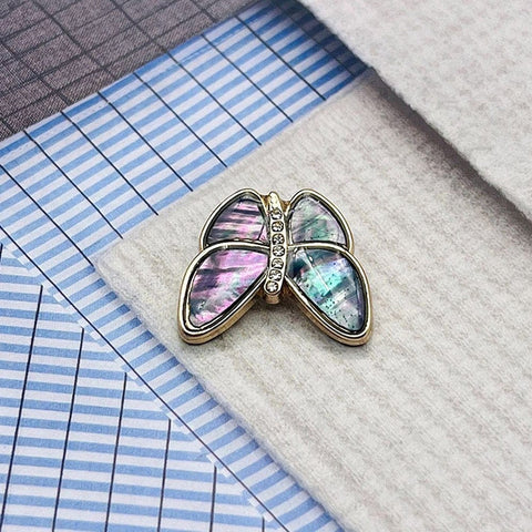 Alloy Rhinestone Shank Buttons, Butterfly, Colorful Alloy Rhinestone Shank Buttons, Butterfly, Colorful