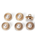 Alloy Shank Buttons, with Plastic Imitation Pearl Beads, Half Round, Golden, 11mm Alloy Shank Buttons, with Plastic Imitation Pearl Beads, Half Round, Golden, 11mm