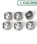 Alloy Shank Buttons, with Plastic Imitation Pearl Beads, Square, 10.5x10.5mm Alloy Shank Buttons, with Plastic Imitation Pearl Beads, Square, 10.5x10.5mm