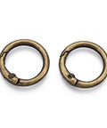 Alloy Spring Gate Rings, Cadmium Free & Lead Free, Antique Bronze, 6 Gauge, 26x4mm Alloy Spring Gate Rings, Cadmium Free & Lead Free, Antique Bronze, 6 Gauge, 26x4mm