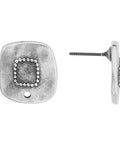Alloy Square Earrings 14.5mm with Hole & Titanium Pin Alloy Square Earrings 14.5mm with Hole & Titanium Pin