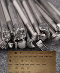 Alloy Steel Leather Assorted Shape Stamp Punch Set, Leather Carving Tools, 11x8cm Alloy Steel Leather Assorted Shape Stamp Punch Set, Leather Carving Tools, 11x8cm