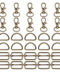 Alloy Swivel Clasp and; D-Ring and; Tri-Glide Adjuster Buckles Set, for Purse Making, Antique Bronze Alloy Swivel Clasp and; D-Ring and; Tri-Glide Adjuster Buckles Set, for Purse Making, Antique Bronze