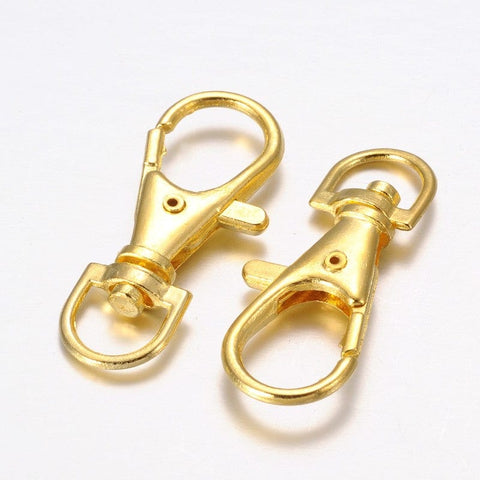 Alloy Swivel Lobster Claw Clasps, Golden 35x13mm Alloy Swivel Lobster Claw Clasps, Golden 35x13mm