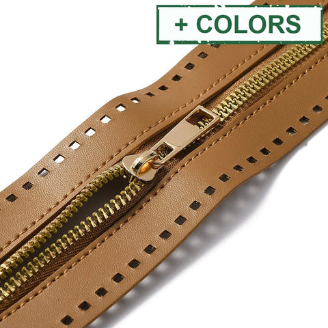 Alloy Zipper, PU Leather Frame, for Bag / Purse Making, Rectangle, 270x55x2.5mm Alloy Zipper, PU Leather Frame, for Bag / Purse Making, Rectangle, 270x55x2.5mm