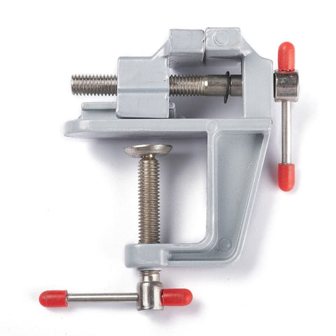 Aluminum Alloy Mini Table Bench Vise, Miniature Clamp Mini Tool, Gray, 8.2x8.6x3.6cm Aluminum Alloy Mini Table Bench Vise, Miniature Clamp Mini Tool, Gray, 8.2x8.6x3.6cm