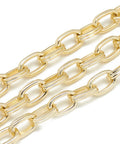 Aluminum Cable Chains, Double Link Chains, Unwelded, Flat Oval, Light Gold, 14x8.5x3x1.8mm Aluminum Cable Chains, Double Link Chains, Unwelded, Flat Oval, Light Gold, 14x8.5x3x1.8mm