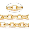 Aluminum Cable Chains, Oval Link Chains, Unwelded, Light Gold, 27.5x19.5x4.5mm Aluminum Cable Chains, Oval Link Chains, Unwelded, Light Gold, 27.5x19.5x4.5mm