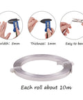 Aluminum Craft & Jewelry Wire, Flat, Silver Size: 5mm Aluminum Wire, Flat, Silver Size: about 5mm wide, 1mm thick; about 10m/roll