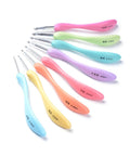 Aluminum Crochet Hooks Needles, with Plastic Handle, Mixed Color Set 8 pieces Aluminum Crochet Hooks Needles, with Plastic Handle, Mixed Color Set 8 pieces