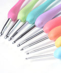 Aluminum Crochet Hooks Needles, with Plastic Handle, Mixed Color Set 8 pieces Aluminum Crochet Hooks Needles, with Plastic Handle, Mixed Color Set 8 pieces