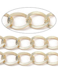 Aluminum Curb Chains, Texture, Unwelded, Light Gold, 32x24x1.8mm Aluminum Curb Chains, Texture, Unwelded, Light Gold, 32x24x1.8mm