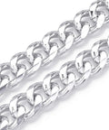 Aluminum Faceted Curb Chains, Diamond Cut Cuban Link Chains, Unwelded, Silver, 20.5x17mm Aluminum Faceted Curb Chains, Diamond Cut Cuban Link Chains, Unwelded, Silver, 20.5x17mm