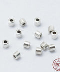 Anti-Tarnish Rhodium Plated 925 Sterling Silver Crimp Beads, Tube, Platinum Anti-Tarnish Rhodium Plated 925 Sterling Silver Crimp Beads, Tube, Platinum
