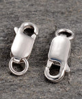 Anti-Tarnish Rhodium Plated 925 Sterling Silver Lobster Claw Clasps, Platinum Anti-Tarnish Rhodium Plated 925 Sterling Silver Lobster Claw Clasps, Platinum