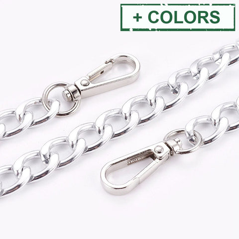 Bag Strap Chains, with Aluminum Curb Link Chains and Alloy Swivel Clasps, 40cm Bag Strap Chains, with Aluminum Curb Link Chains and Alloy Swivel Clasps, 40cm