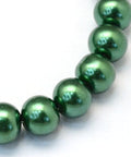 Baking Painted Glass Pearl Bead Strands, Pearlized, Round, Green, 3~4mm Baking Painted Glass Pearl Bead Strands, Pearlized, Round, Green, 3~4mm