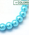 Baking Painted Pearlized Glass Pearl Round Bead Strands 8-9mm Baking Painted Pearlized Glass Pearl Round Bead Strands 8-9mm