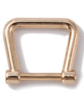 Balzar Crafts Alloy D-Rings with Screw Shackle – Trapezoid Buckles for Bag Strap Connector, Light Gold Hardware, 2.4×2.8×0.5cm