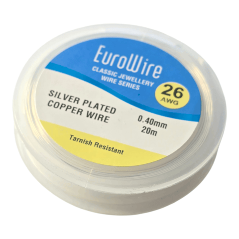 Balzar Crafts Store 0.4mm / 20 meters Non Tarnish Silver Plated Copper Wire for Jewellery & Crafts