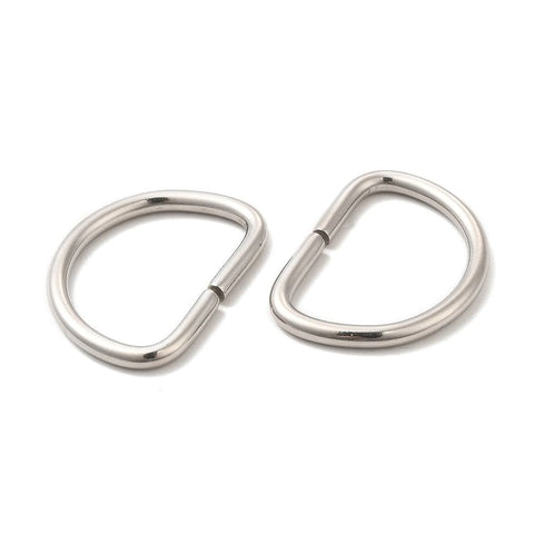 Balzar Crafts Store 304 Stainless Steel D Rings, Buckle Clasps, for Webbing, Strapping Bags, Garment Accessories
