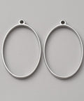 Balzar Crafts Store 304 Stainless Steel Open Back Bezel Pendants – Oval Resin Frame for DIY UV Resin, 35×22.5×3mm