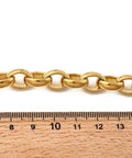 Balzar Crafts Store 304 Stainless Steel Rolo Chains, Belcher Chains, Unwelded, Golden, 13x10mm
