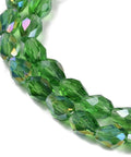 Balzar Crafts Store AB Transparent Green Teardrop Glass Beads | Electroplated, Faceted, 15×10mm