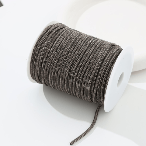 Balzar Crafts Store BLACK DIAMOND 4mm Strass Cord with SS4 Crystals | Sparkling Craft Trim