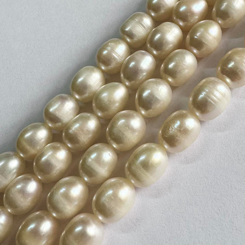 Balzar Crafts Store Freshwater Rice Pearls 6–7mm White – Natural Pearl Beads, 0.8mm Hole