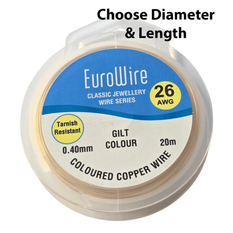 Balzar Crafts Store Gilt (Gold) Coloured Copper Craft Wire for Decorative & Jewellery Crafts