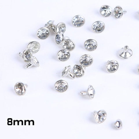 Balzar Crafts Store Heart Rhinestone Brass Rivets Platinum – Crystal Studs for Leather Craft