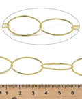 Balzar Crafts Store Ion Plated 24K Gold Plated 304 Stainless Steel Oval Link Chains | Soldered | 25×15×1mm