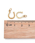 Balzar Crafts Store Ion Plated 304 Stainless Steel Horseshoe Charms – Gold, 13×10mm Jewelry Making