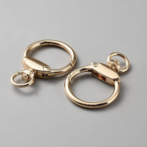 Balzar Crafts Store Light Gold Gourd Swivel Clasp | Alloy Bag & Keychain Hook, 29×44×6mm