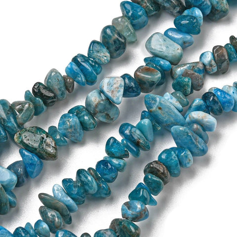 Balzar Crafts Store Natural Apatite Chip Beads Strand 5–8mm – Genuine Blue Gemstone Chips