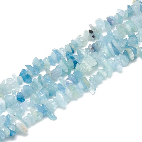 Balzar Crafts Store Natural Aquamarine Chip Beads  – Blue Gemstone Chips 3–11mm