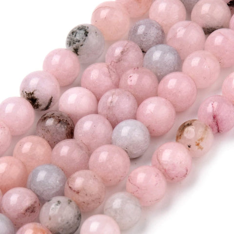 Balzar Crafts Store Natural Cherry Blossom Jasper Beads 8mm Round – Genuine Gemstone Strands