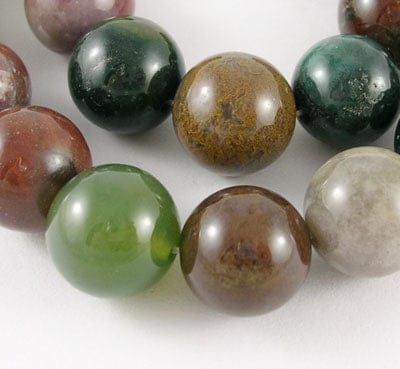 Balzar Crafts Store Natural Indian Agate Beads Strands – 14mm Round Gemstone Beads