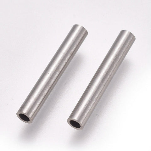 Balzar Crafts Store Non-Tarnish 304 Stainless Steel Tube Beads 3x20mm 2mm Hole