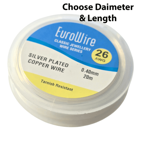 Balzar Crafts Store Non Tarnish Silver Plated Copper Wire for Jewellery & Crafts