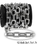 Balzar Crafts Store Stainless Steel Double Oval Link Chain 12.6x8.3x1.7x1.7mm