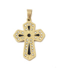 Balzar Crafts Store STYLE G / 33x23x2.5mm Ion 18k Gold Plated 304 Stainless Steel Enamel Rhinestone Pendants, Cross Charms