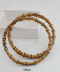 Bamboo Bag Handle, Ring-shaped, Tan18cm diameter Bamboo Bag Handle, Ring-shaped, Tan18cm diameter